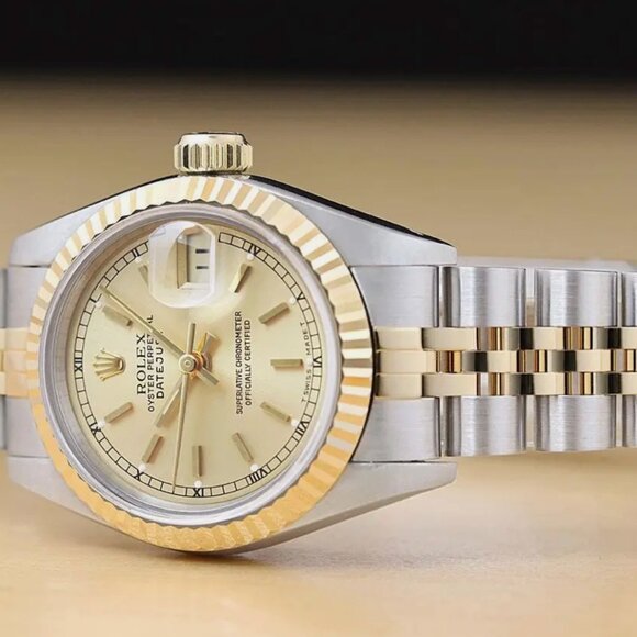 Rolex Ladies Two Tone Yellow 18k Gold Watch - Picture 3 of 6